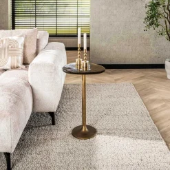 Eclipse L Beistelltisch Antique Gold Finish