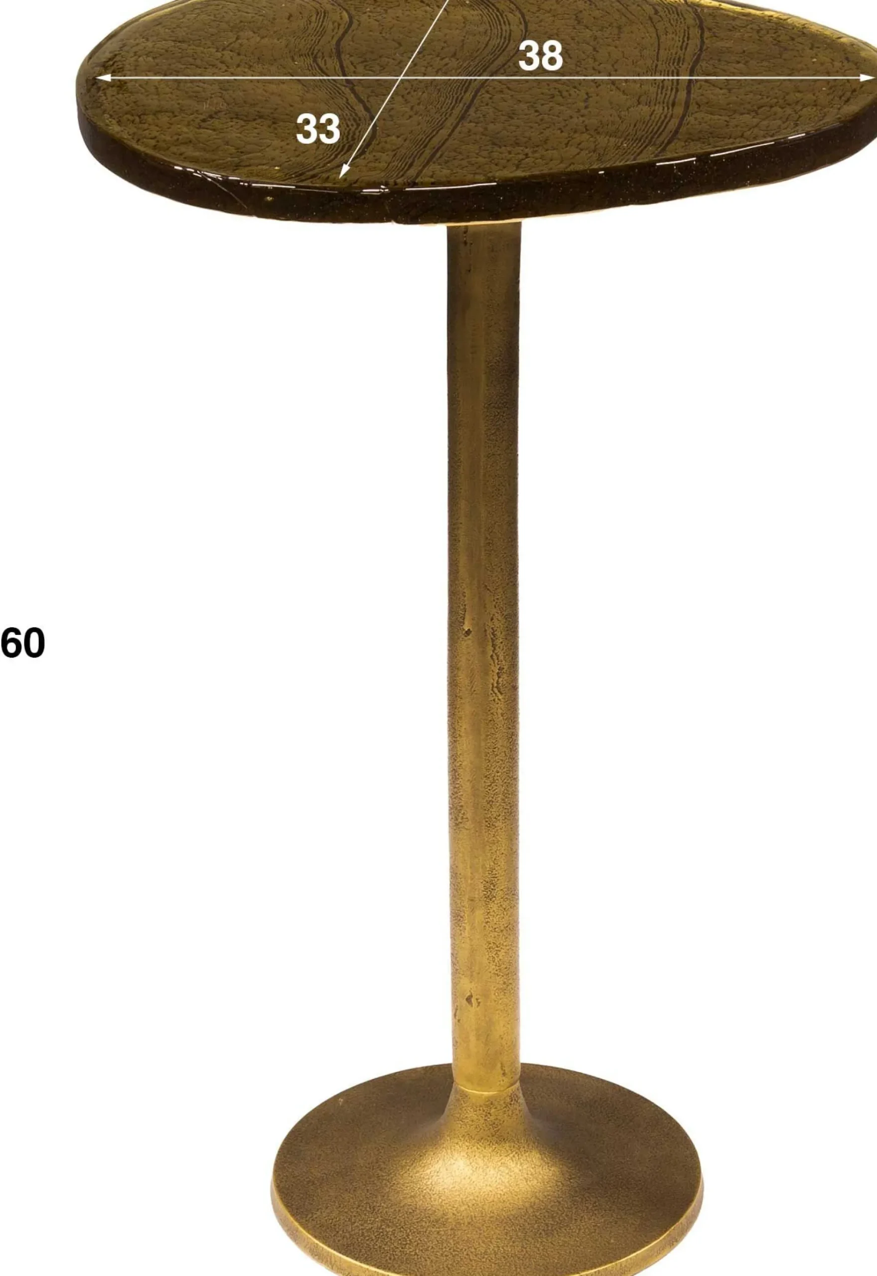 Eclipse L Beistelltisch Antique Gold Finish
