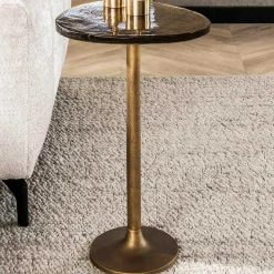 Eclipse L Beistelltisch Antique Gold Finish