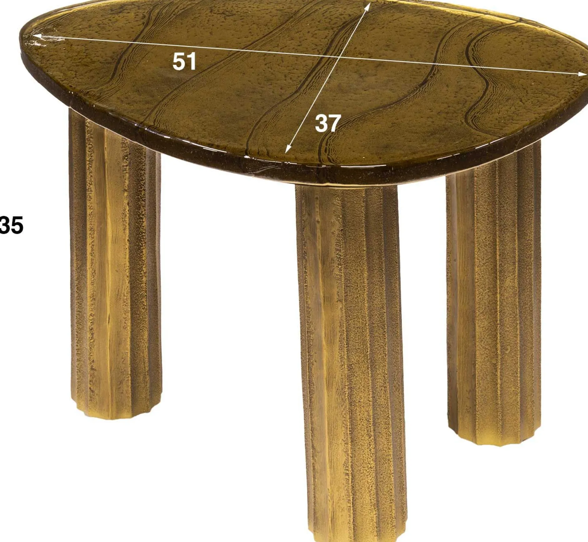 Eclipse S Antique Gold Couchtisch