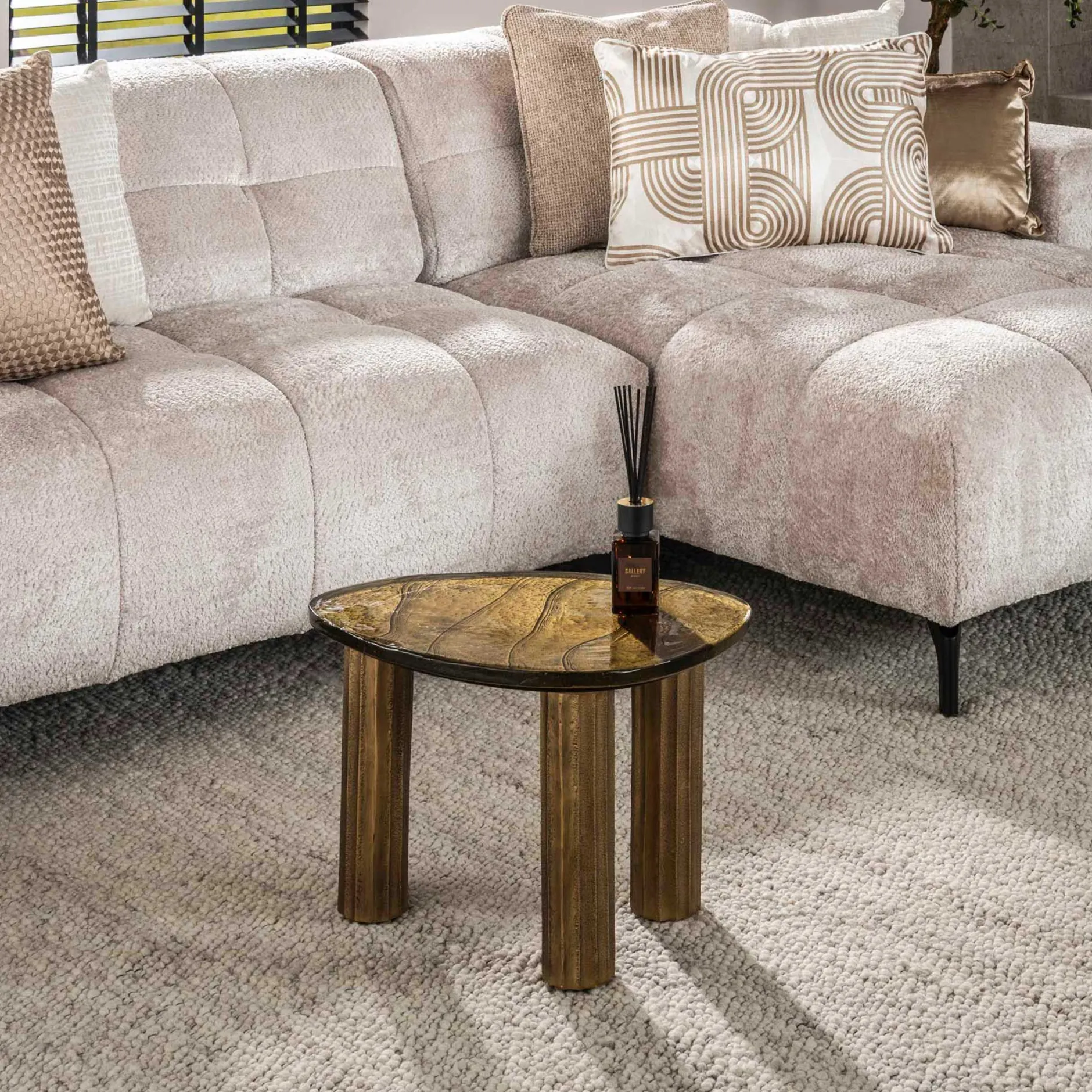 Eclipse S Antique Gold Couchtisch