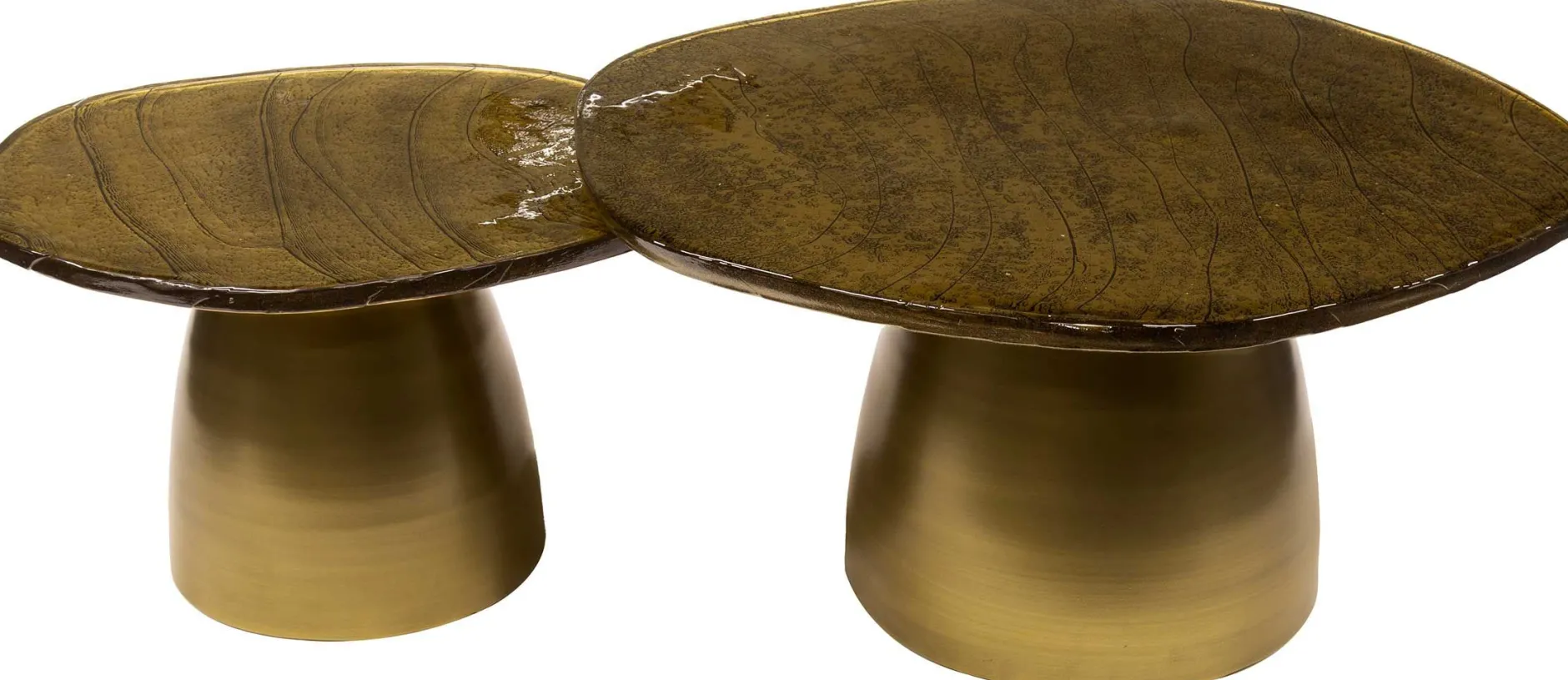 Eclipse Set/2 Couchtische Antique Gold