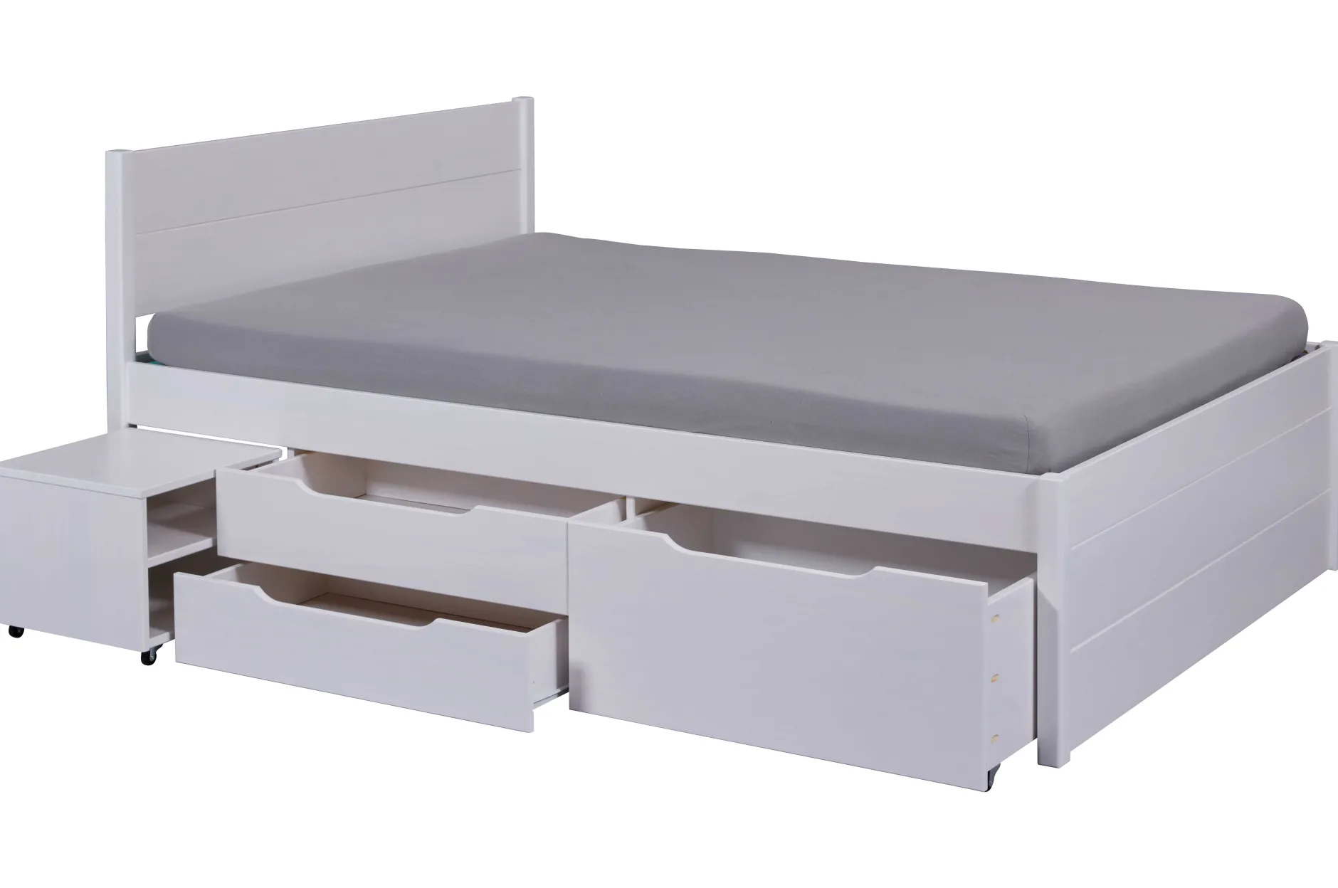 Efetivo Doppelbett 160x200cm mit Stauraum - weiß