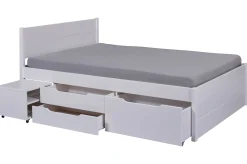 Efetivo Doppelbett 140x200cm mit Stauraum - weiß