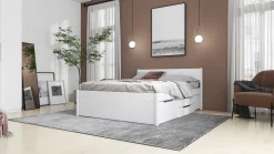 Efetivo Doppelbett 180x200cm mit Stauraum - weiß