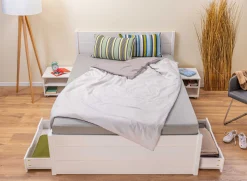 Efetivo Doppelbett 180x200cm mit Stauraum - weiß