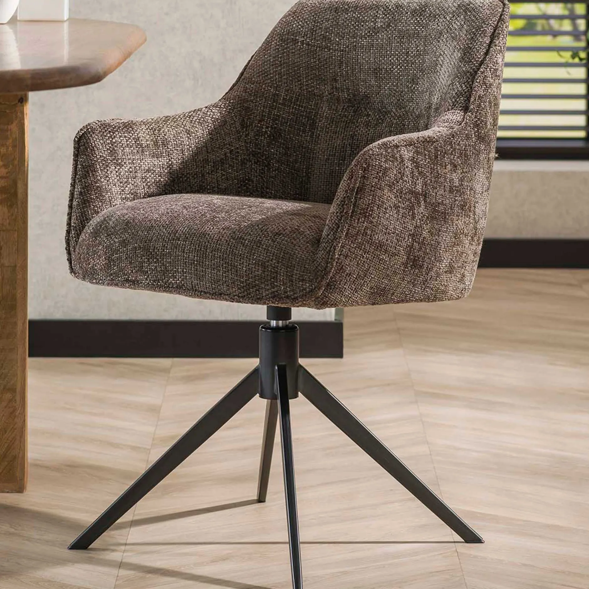 Eimerstuhl Giacomo - 61x62x83cm - drehbar - taupe