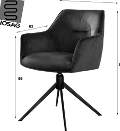 Eimerstuhl Giacomo - 61x62x83cm - drehbar - sand