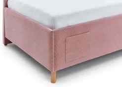 Einzelbett Cool | Mit Rückenlehne | 120 x 200 cm | Rosa Design