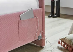 Einzelbett Cool | Mit Rückenlehne | 120 x 200 cm | Rosa Design