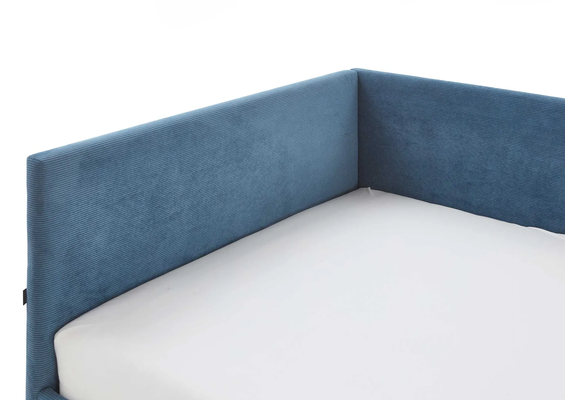Einzelbett Cool | Mit Rückenlehne | 120 x 200 cm | Blaues Design