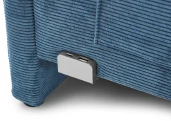 Einzelbett Cool | Mit Rückenlehne | 120 x 200 cm | Blaues Design