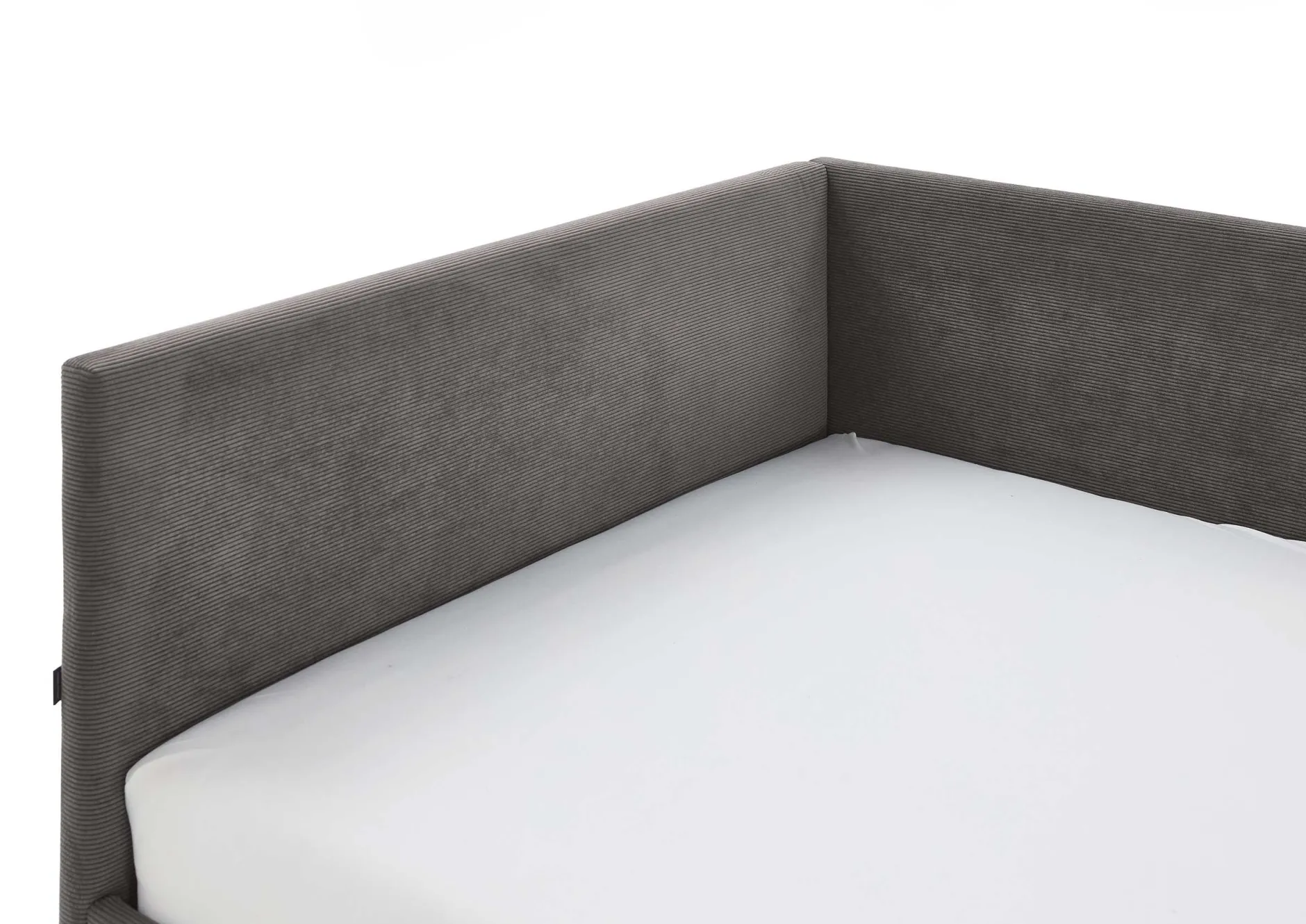 Einzelbett Cool | Mit Rückenlehne | 90 x 200 cm | Anthrazit Design
