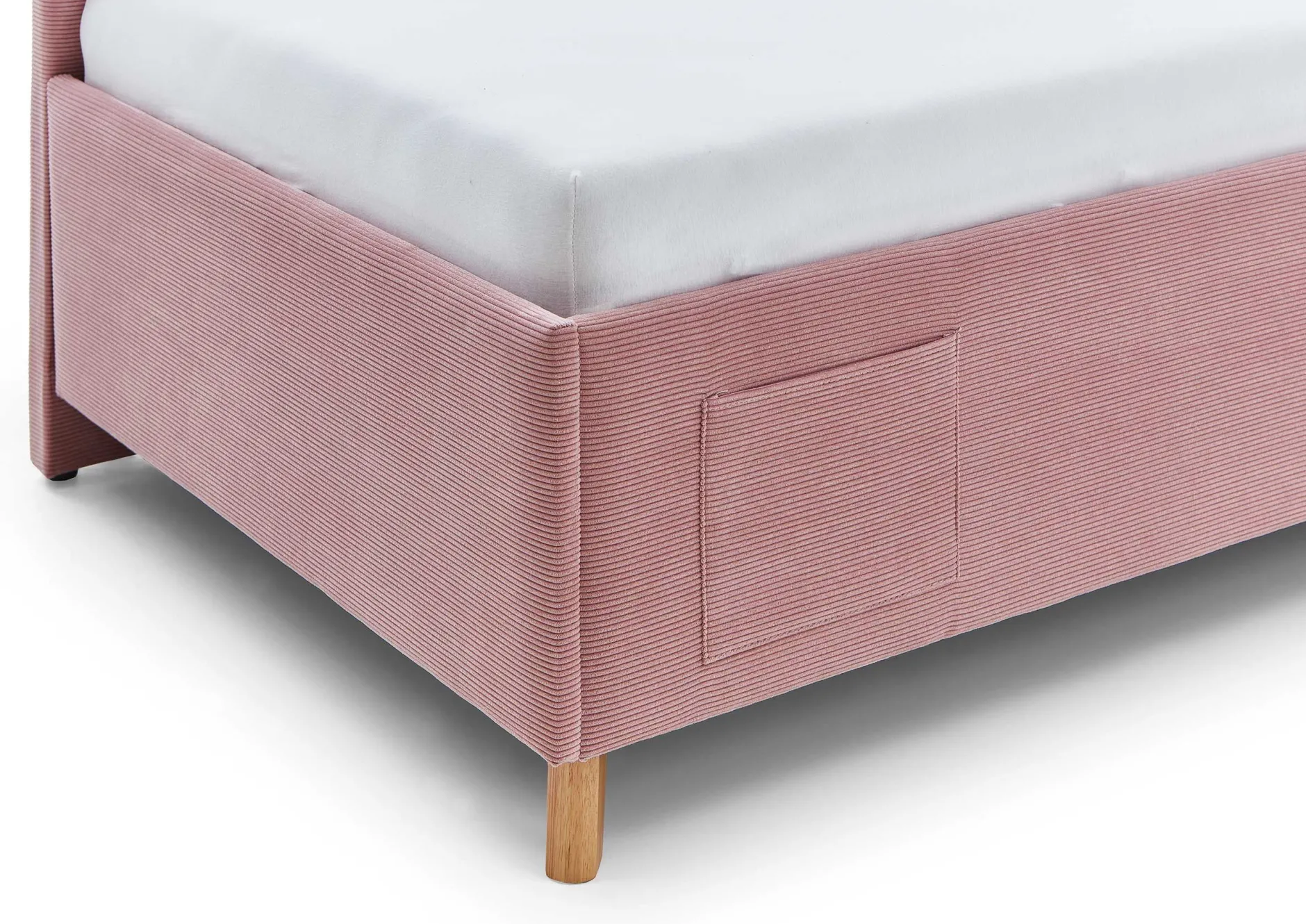 Einzelbett Cool | Mit Rückenlehne | 140 x 200 cm | Rosa Design