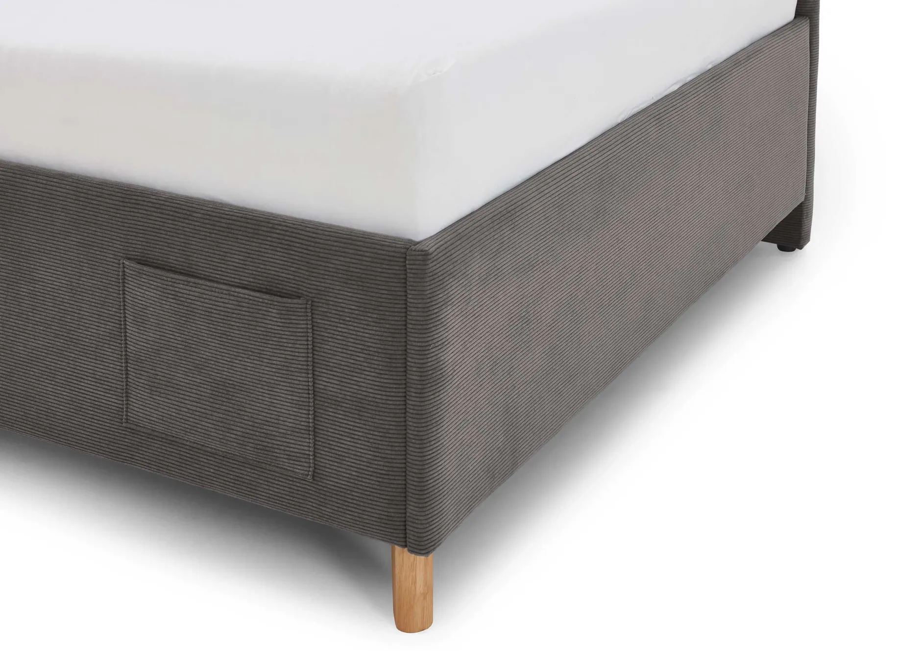 Einzelbett Cool | Mit Rückenlehne | 120 x 200 cm | Anthrazit Design