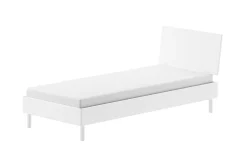 Einzelbett Forrest 90x200cm - Buche massiv - weiß
