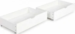 Einzelbett Milo - 90x200cm - mit Schubladen - massivem Kiefernholz - weiß