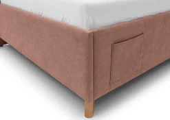 Einzelbett Ollie | Mit Rückenlehne | 120 x 200 cm | Rosa Design