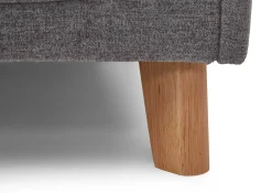 Einzelbett Ollie | Mit Rückenlehne | 120 x 200 cm | Design Grau