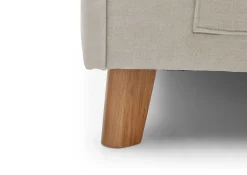 Einzelbett Ollie | Mit Rückenlehne | 90 x 200 cm | Beige Design