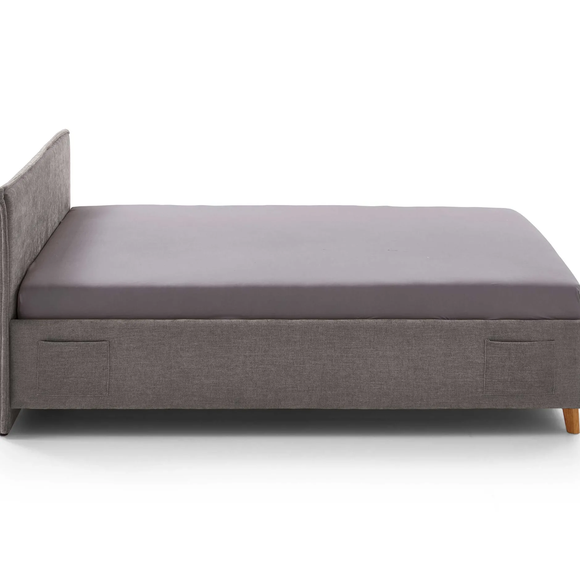 Einzelbett Ollie | 90 x 200 cm | Design Grau