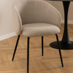 Eleanor Esszimmerstuhl - Stoff - beige