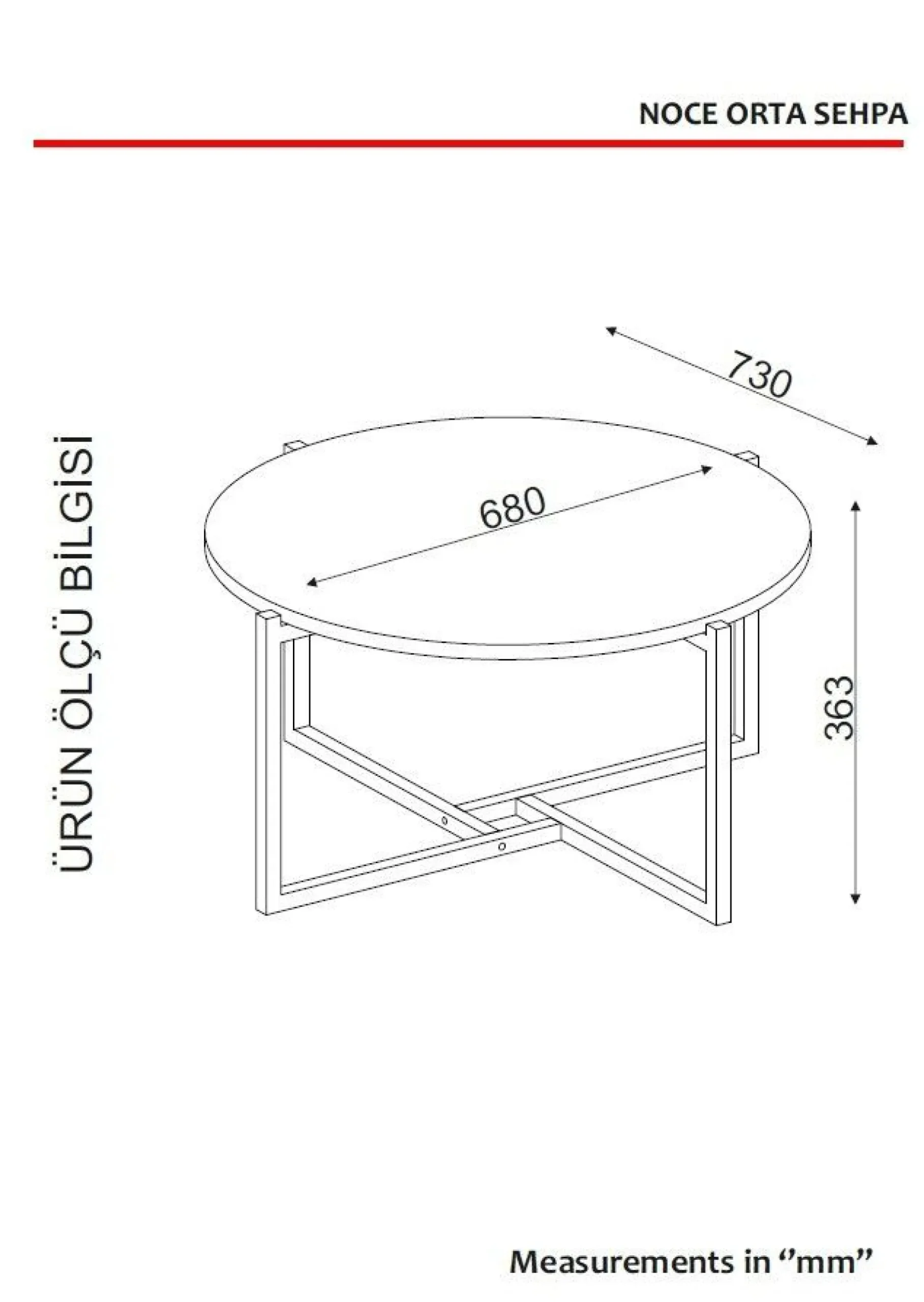 Eleganter Couchtisch aus Nussbaumholz | 100% Melaminbeschichtung | Metallgestell