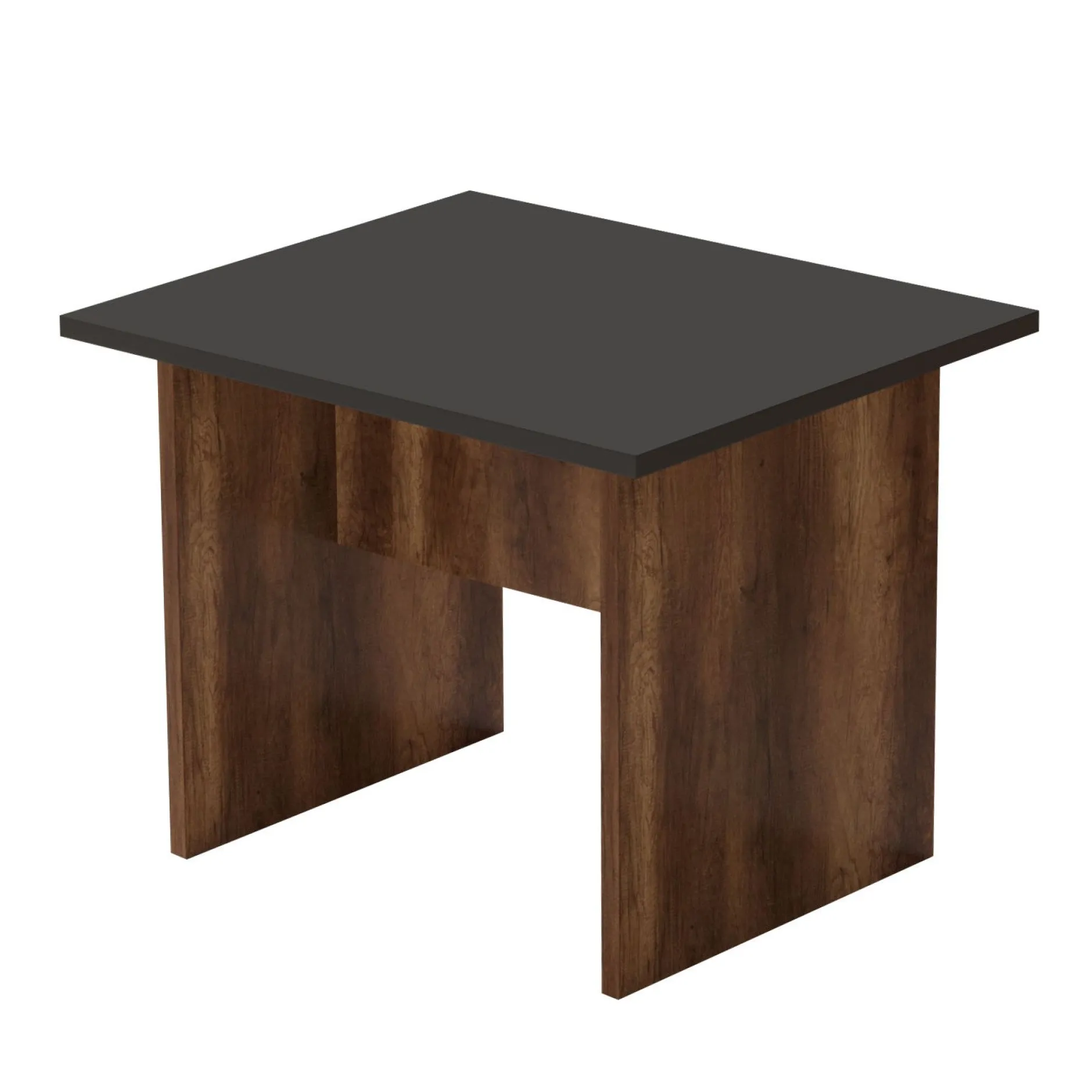 Eleganter Couchtisch | 100% Melamin | 18mm dick | Walnuss Anthrazit