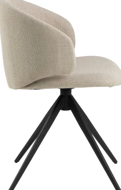 Ella Esszimmerstuhl - drehbar - Stoff - beige