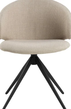 Ella Esszimmerstuhl - drehbar - Stoff - beige