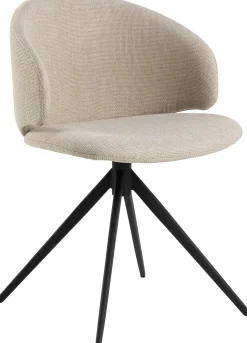 Ella Esszimmerstuhl - drehbar - Stoff - beige