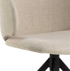 Ella Esszimmerstuhl - drehbar - Stoff - beige