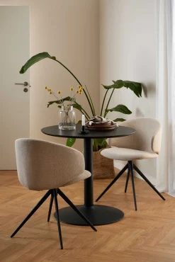 Ella Esszimmerstuhl - drehbar - Stoff - beige