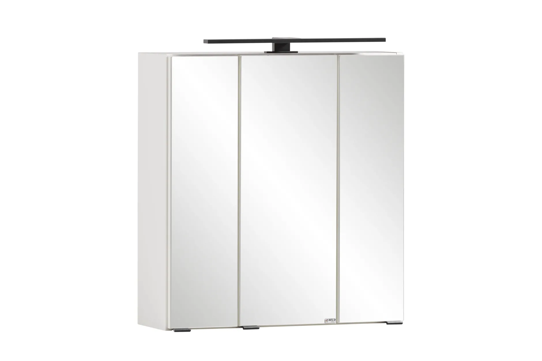 Ensemble de salle de bain Meran | Meuble lavabo, armoire de toilette avec éclairage | Blanc