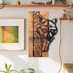 Enzo Dekoratives Wandaccessoire aus Holz | Holzrahmen | 37 x 57,5 ​​cm