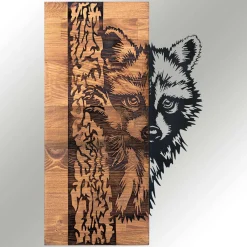 Enzo Dekoratives Wandaccessoire aus Holz | Holzrahmen | 37 x 57,5 cm