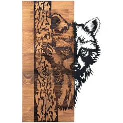 Enzo Dekoratives Wandaccessoire aus Holz | Holzrahmen | 37 x 57,5 cm