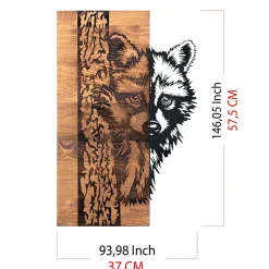 Enzo Dekoratives Wandaccessoire aus Holz | Holzrahmen | 37 x 57,5 cm