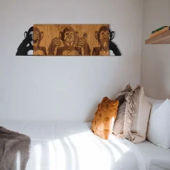 Enzo Dekoratives Wandaccessoire aus Holz | Holzrahmen | 82 x 58 cm