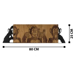 Enzo Dekoratives Wandaccessoire aus Holz | Holzrahmen | 82 x 58 cm