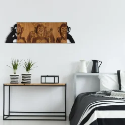 Enzo Dekoratives Wandaccessoire aus Holz | Holzrahmen | 82 x 58 cm