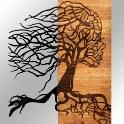 Enzo Dekoratives Wandaccessoire aus Holz | Holzrahmen | 47 x 58 cm
