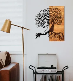 Enzo Dekoratives Wandaccessoire aus Holz | Holzrahmen | 47 x 58 cm