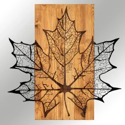 Enzo Dekoratives Wandaccessoire aus Holz | Holzrahmen | 56 x 58 cm