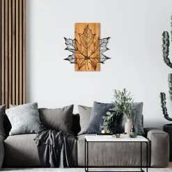 Enzo Dekoratives Wandaccessoire aus Holz | Holzrahmen | 56 x 58 cm