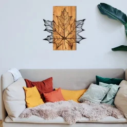 Enzo Dekoratives Wandaccessoire aus Holz | Holzrahmen | 56 x 58 cm