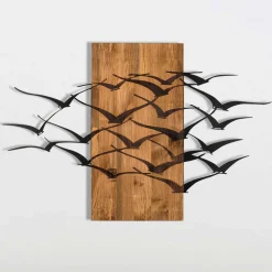 Enzo Dekoratives Wandaccessoire aus Holz | Holzrahmen | 86 x 58 cm