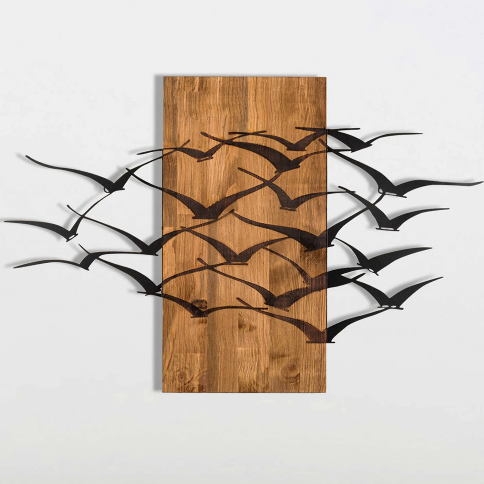 Enzo Dekoratives Wandaccessoire aus Holz | Holzrahmen | 86 x 58 cm