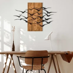 Enzo Dekoratives Wandaccessoire aus Holz | Holzrahmen | 86 x 58 cm