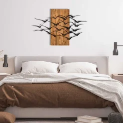 Enzo Dekoratives Wandaccessoire aus Holz | Holzrahmen | 86 x 58 cm